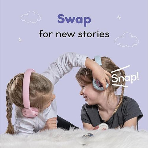 ONANOFF - Storyphones Storytelling Foldable Bluetooth Kids Headphones, Intro Bundle with Mickey Mouse Story Disk - Pink