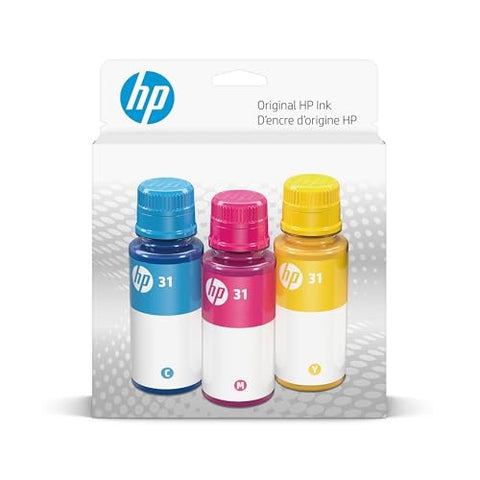 HP - 31 3-Pack Ink Bottles - Cyan/Magenta/Yellow