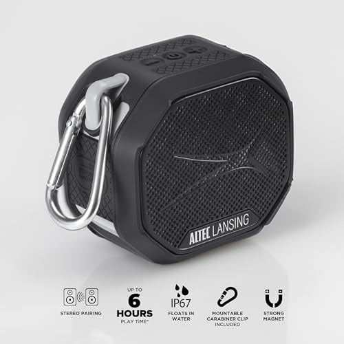 Altec Lansing - Bluetooth HydraTrek 2.0 EverythingProof Portable Speaker - Black/Gray