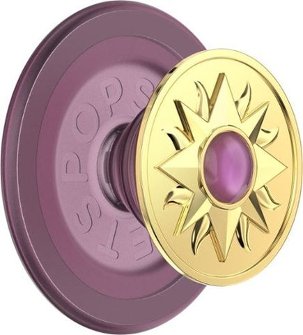 PopSockets - MagSafe PopGrip Universal Magnetic Grip & Stand with Adapter Ring for Cell Phones - Purple & Gold