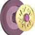 PopSockets - MagSafe PopGrip Universal Magnetic Grip & Stand with Adapter Ring for Cell Phones - Purple & Gold