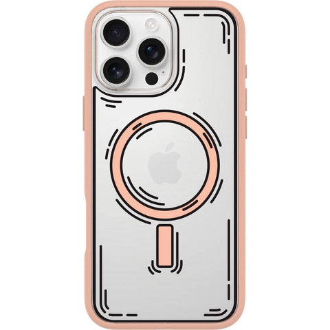 OtterBox iPhone 16 Pro Max Symmetry Series Case with MagSafe - Doodle Cover: Plastic, Solid Pattern