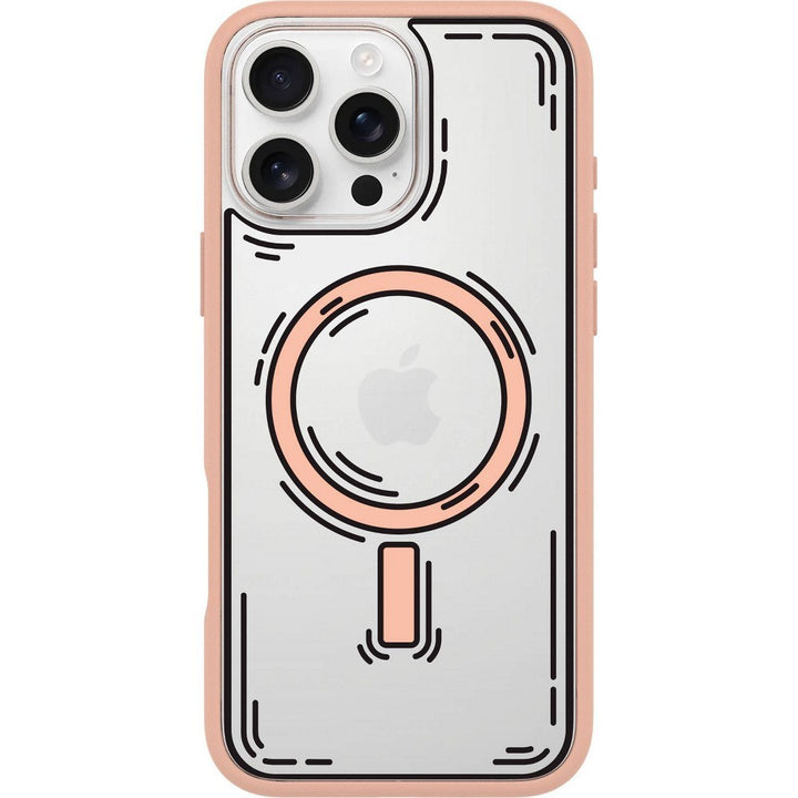 OtterBox iPhone 16 Pro Max Symmetry Series Case with MagSafe - Doodle Cover: Plastic, Solid Pattern