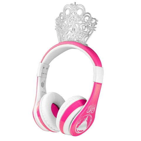 EKids Wicked Glinda Bluetooth Wireless Headphones  Pink with Microphone Includes Bonus Aux Cord