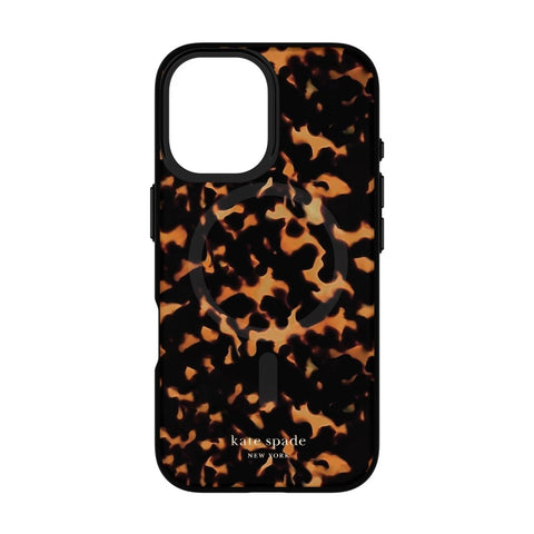 Kate Spade New York Apple iPhone 16 Protective Case with MagSafe - Tortoise: TPU Material