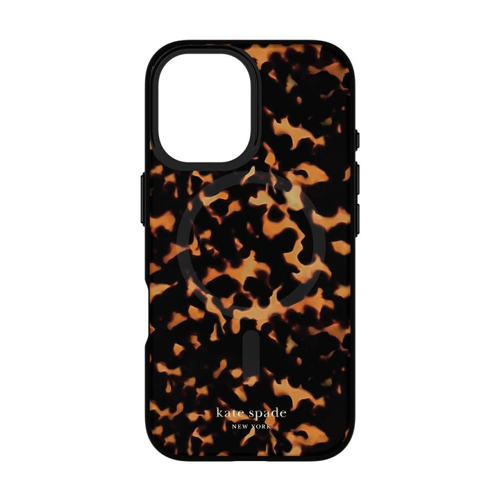 Kate Spade New York Apple iPhone 16 Protective Case with MagSafe - Tortoise: TPU Material