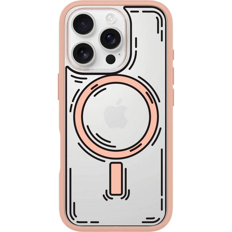 OtterBox iPhone 16 Pro Symmetry Series Case for MagSafe - Doodle Cover: Durable Plastic Phone Accessory