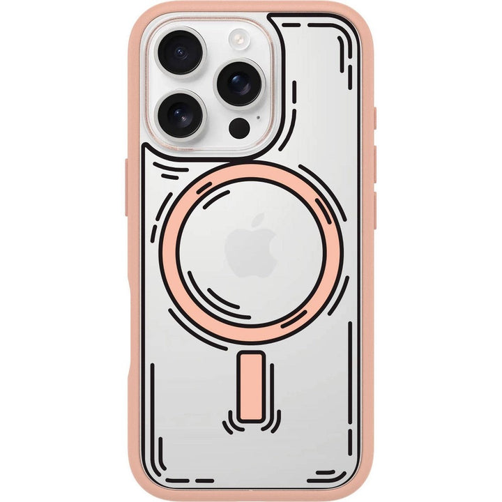 OtterBox iPhone 16 Pro Symmetry Series Case for MagSafe - Doodle Cover: Durable Plastic Phone Accessory