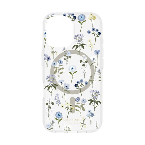 Kate Spade New York iPhone 16 Protective Case with MagSafe - Precious Bloom: Floral TPU Pattern