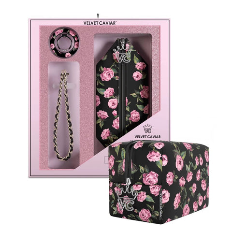 VELVET CAVIAR Pink Rose Floral Gift Set: Cell Phone Camera Accessories
