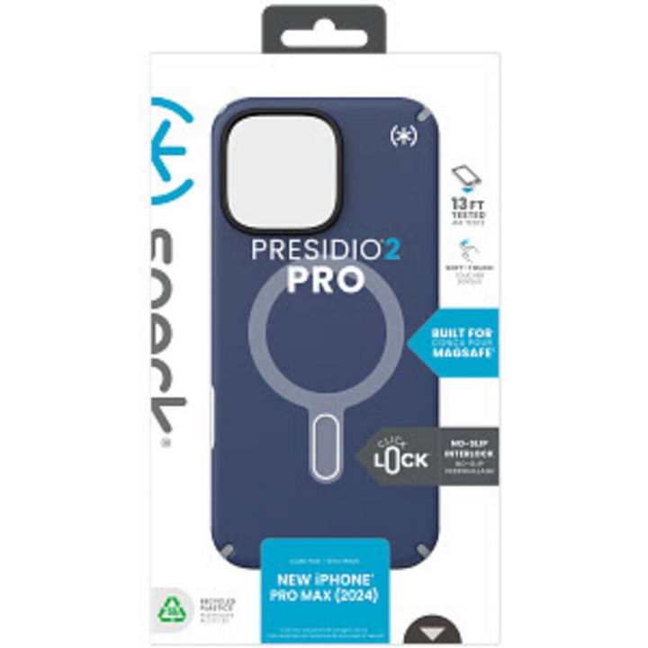 Presidio2 Pro MagSafe with ClickLock Apple iPhone 16 Pro Max Case - Coastal Blue/Dust Grey