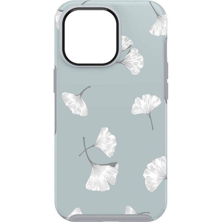 OtterBox Apple iPhone 13 Pro Symmetry Series Case - Gingko Gray: Bump-Resistant Leaf Design