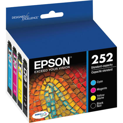 Epson 252 Ink Cartridges Pack of 4 - Black/Cyan/Magenta/Yellow