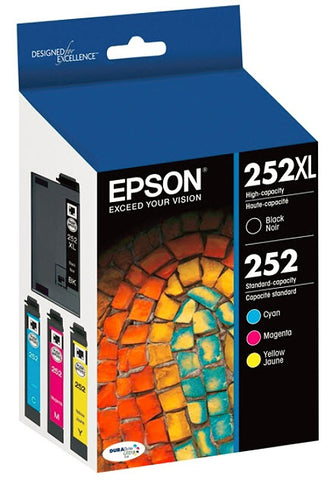 Epson 252 Ink Cartridges - Black/Cyan/Magenta/Yellow, Large