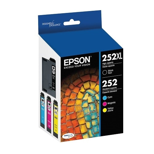 Epson 252 Ink Cartridges - Black/Cyan/Magenta/Yellow, Large
