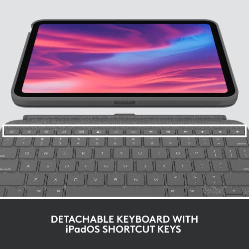 Logitech Combo Touch Keyboard Case for iPad, Oxford Grey
