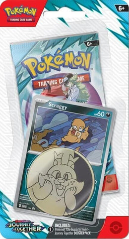 Pokémon TCG — Journey Together Checklane Blister — Scraggy sealed retail product