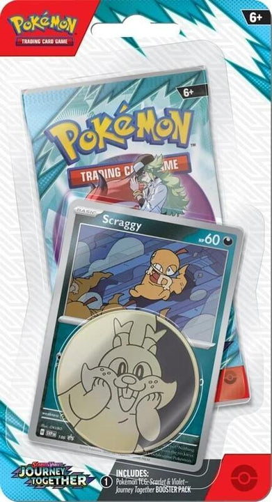 Pokémon TCG — Journey Together Checklane Blister — Scraggy sealed retail product