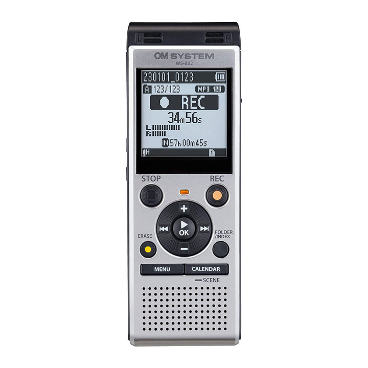 OM System WS-882 Digital Voice Recorder Black/Grey