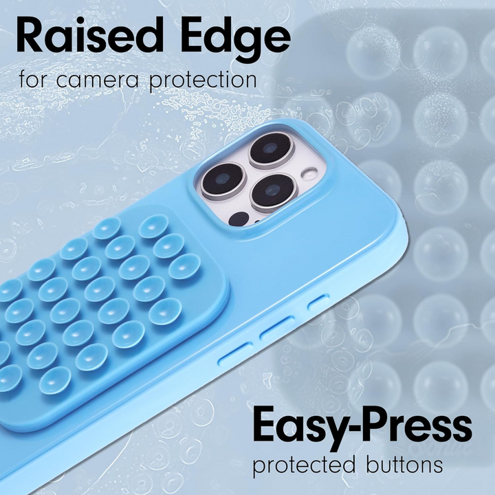 Sonix iPhone 16 Pro Suction Case with MagSafe - Light Blue: TPU Solid Pattern