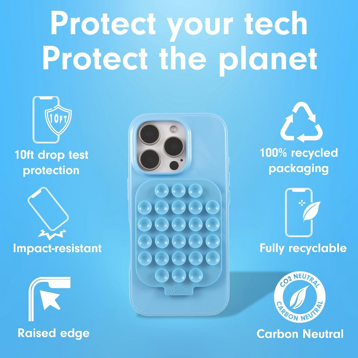 Sonix iPhone 16 Pro Suction Case with MagSafe - Light Blue: TPU Solid Pattern