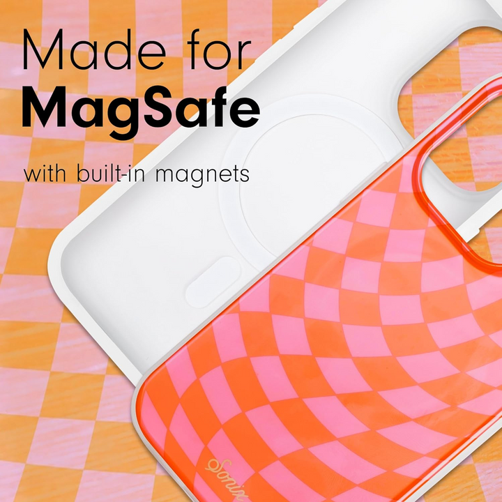 Sonix iPhone 15 Pro Case with MagSafe - Checkmate Pink: Polycarbonate Classic Pattern