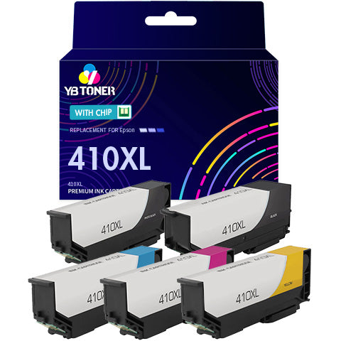 Epson 410XL Black & Photo Black Ink Cartridges, 5-Pack
