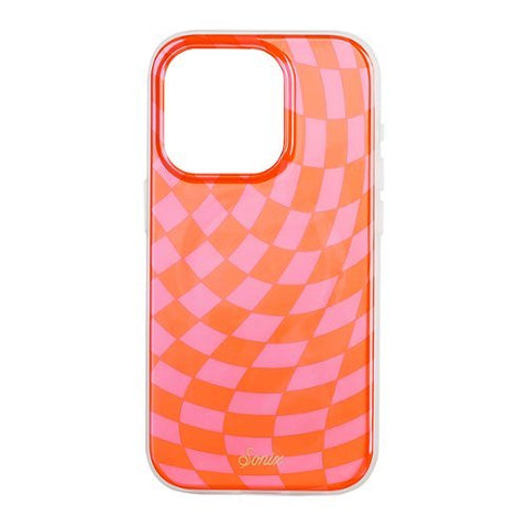 Sonix iPhone 15 Pro Case with MagSafe - Checkmate Pink: Polycarbonate Classic Pattern