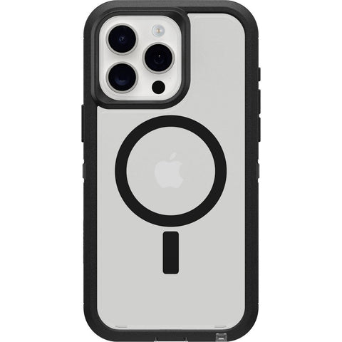 OtterBox iPhone 15 Pro Max Defender Series Pro XT Clear Case - Dark Side: Bump-Resistant Polycarbonate