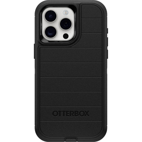 OtterBox iPhone 15 Pro Max Defender Series Pro Case - Black: Bump-Resistant Polycarbonate