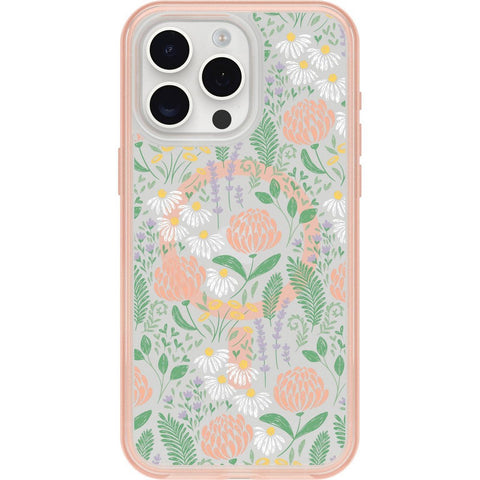 OtterBox Apple iPhone 15 Pro Max Symmetry Series Case with MagSafe - Peachy Bloom: Polycarbonate Fruit Pattern