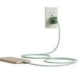 2-Port Wall Charger 15W USB-C & 5W USB-a (with 6' Lightning to USB-a Cable) - Heyday™ Evergreen