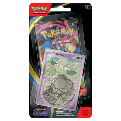 Phantasmal Flames Checklane Blister — Cottonee - Angled front of retail blister
