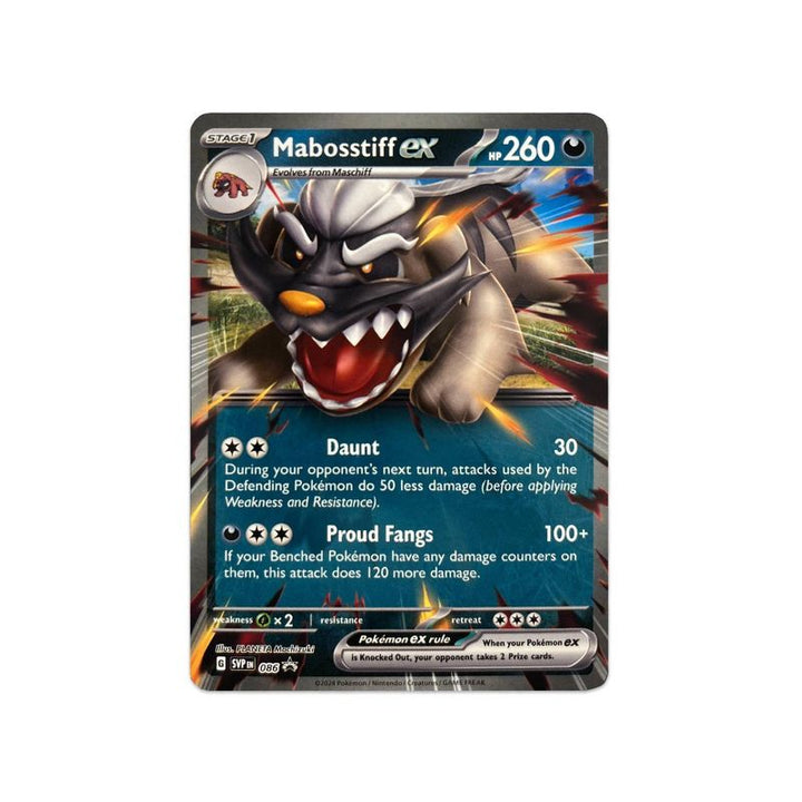 Mabosstiff ex Showcase - Included Mabosstiff ex promo card