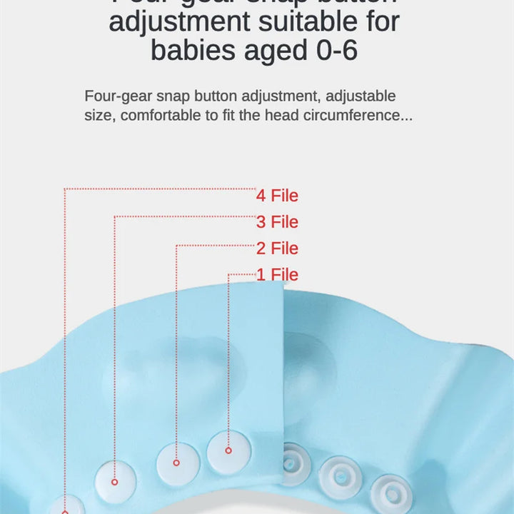 Baby Shower Soft Cap Adjustable Hair Wash Hat for Kids Ear Protection Safe Children Shampoo Bathing Shower Protect Head Cover