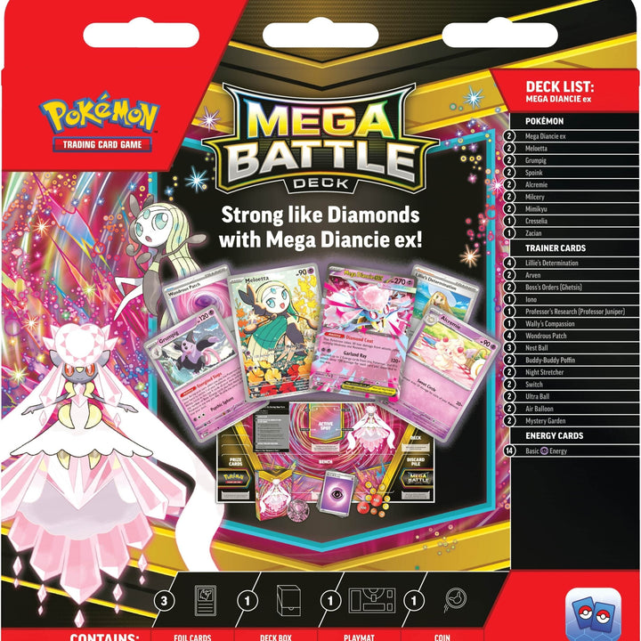 Mega Battle Deck — Mega Diancie ex - Back of retail box