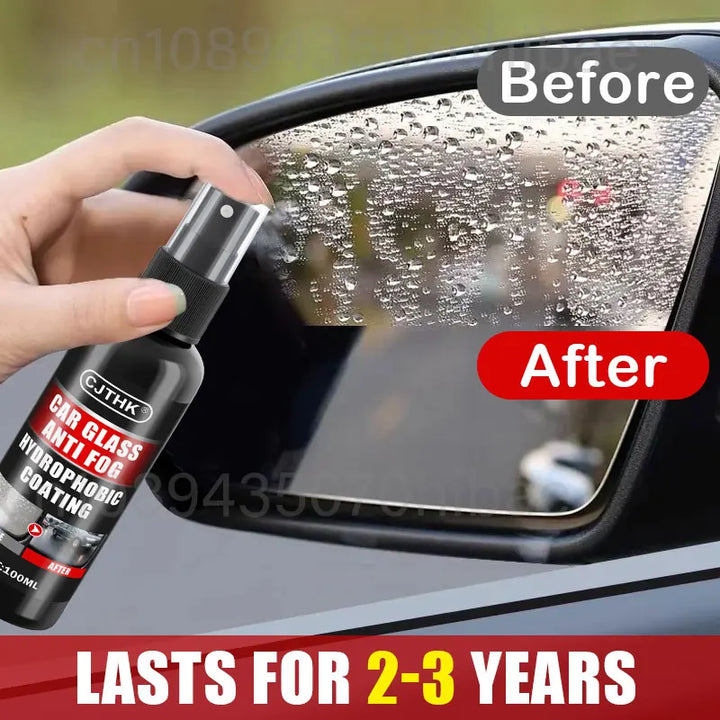 Car Glass Anti-rain Water Spray Repellent Nano Coating Hydrophobic Waterproof Agent Oil Film Removing Auto Glass Film Agent