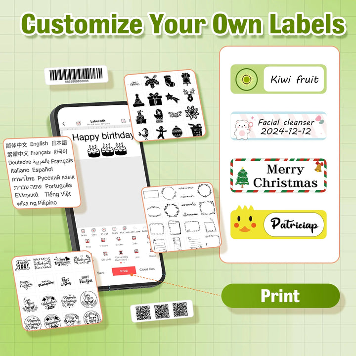 Marklife P15 Bluetooth Label Printer & Label Refills