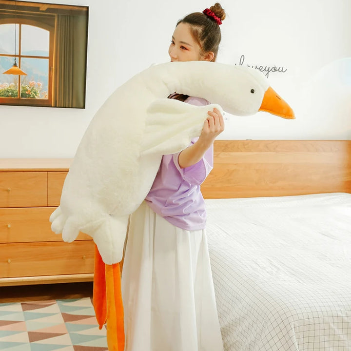 190cm Cute Big White Goose Pillow Decoration Stuffed Toy Big Goose Doll Sleeping In Bed Christmas Gift Girl Plush Stuffed Toys