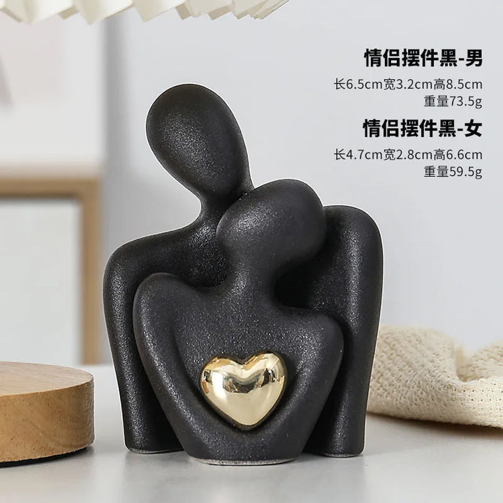 1Pc Romantic Love Embrace Statue Ornament Couple Set Bedroom Interior Decoration Valentine's Day Gift