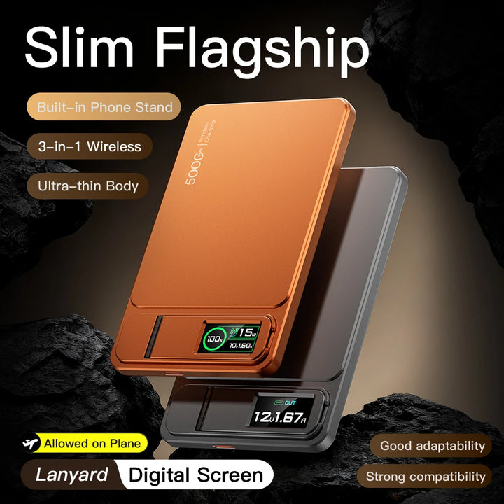 VIVO 10000mAh Magnetic Power Bank PD15W Wireless Fast Charging External Battery for Magsafe Powerbank for iPhone 17/16/15/14 New