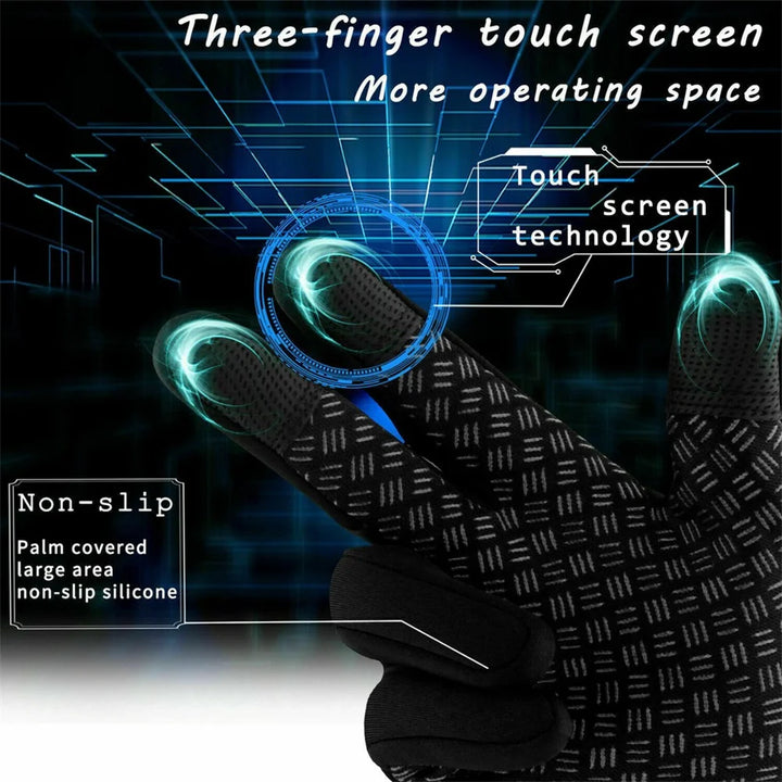 Outdoor Winter Gloves Men Women Touchscreen Warm For Cycling Driving Motorcycle Cold Gloves Windproof Non Slip Gloves S-XL