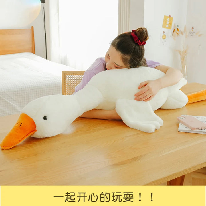 190cm Cute Big White Goose Pillow Decoration Stuffed Toy Big Goose Doll Sleeping In Bed Christmas Gift Girl Plush Stuffed Toys