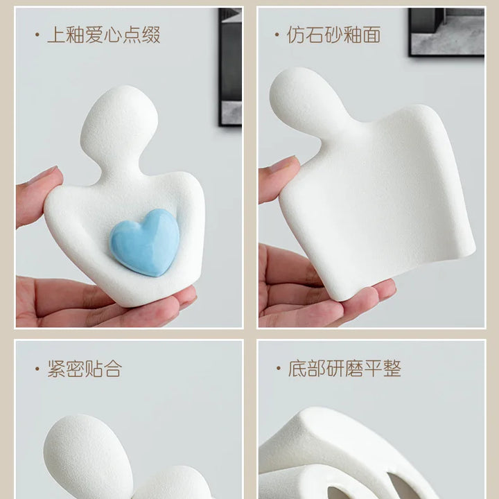 1Pc Romantic Love Embrace Statue Ornament Couple Set Bedroom Interior Decoration Valentine's Day Gift