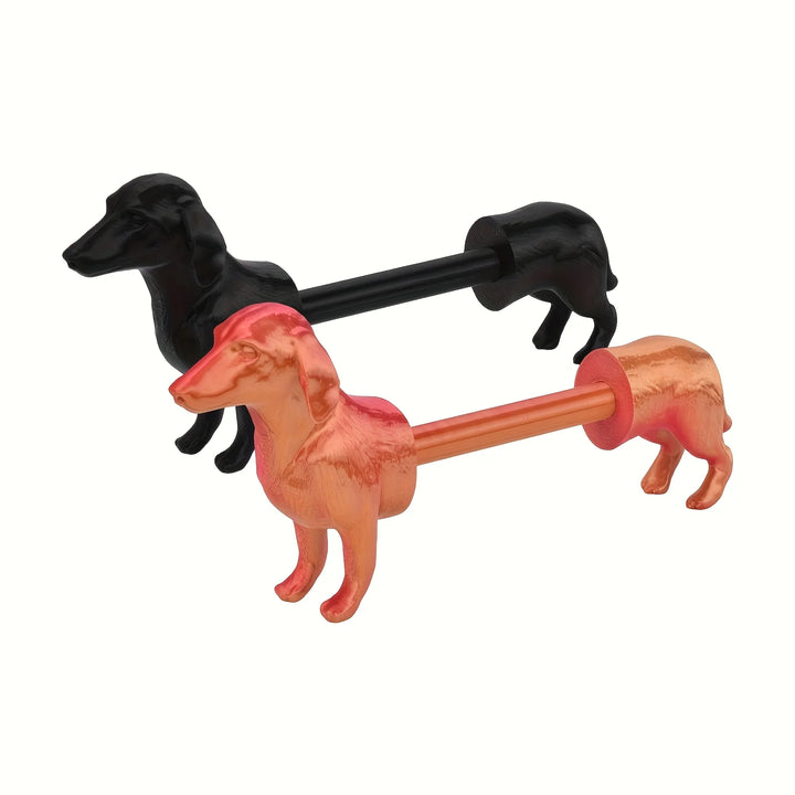 Funny Dachshund Toilet Paper Holder Modern Farmhouse Bathroom Decor Easy Install Freestanding Roll Stand with Cute Dog Design