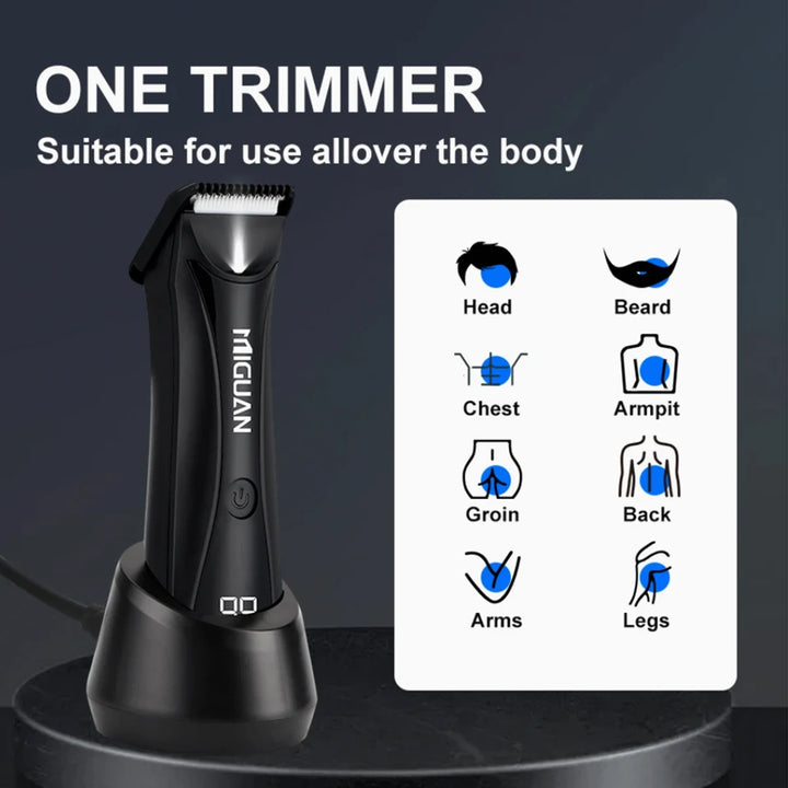 Men's Body Trimmer Groomers Electric,Hair Clipper Hair Shavers Digital Display with Docking Station Rechargeable Lithium Battery