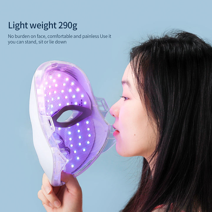 7 Colors LED Photon Facial Mask Skin Rejuvenation Anti Acne Facial Beauty Mask