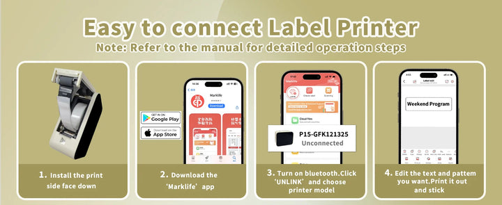 Marklife P15 Bluetooth Label Printer & Label Refills
