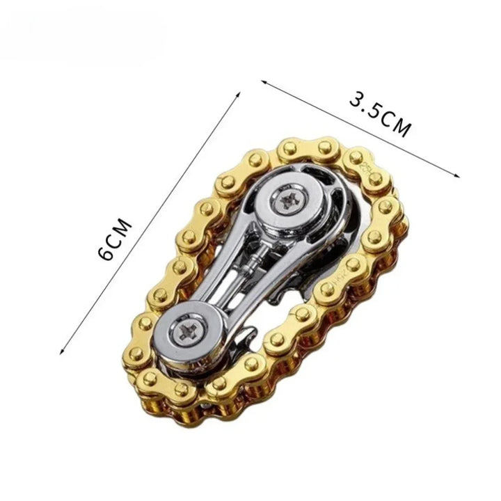 Sprocket Flywheel Flywheel Flying Top Flying Disk Anti-Anxiety Ornaments Metal Bicycle Chain EDC Rotating Flying Disk Adult Toy