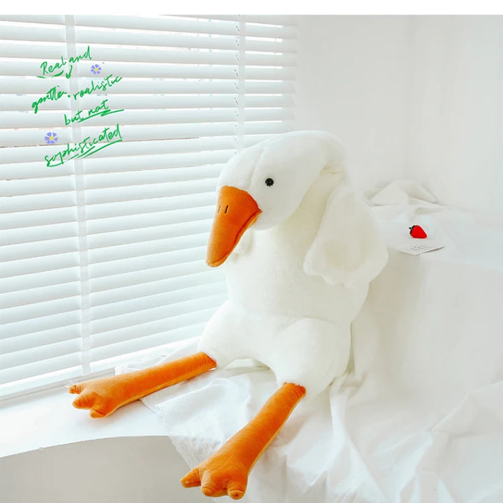 190cm Cute Big White Goose Pillow Decoration Stuffed Toy Big Goose Doll Sleeping In Bed Christmas Gift Girl Plush Stuffed Toys